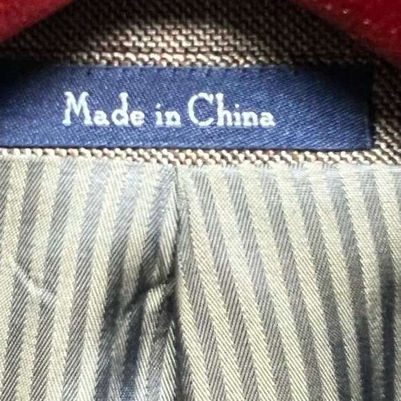 Turnbury est 1980 Wool Silk Blazer Mens 46L Brown Coat - Picture 11 of 14